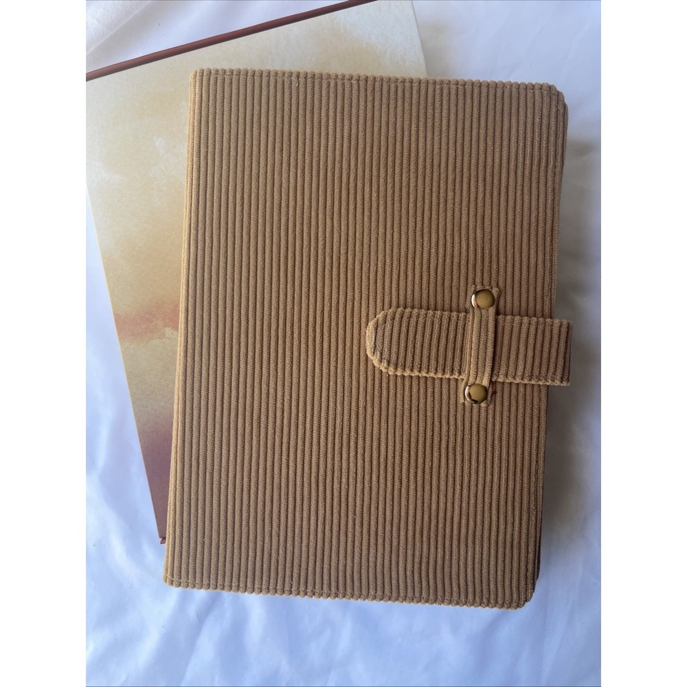 Archer & Olive A5 Journal Cover Layered Lands | Hand Sewn |Corduroy Tan